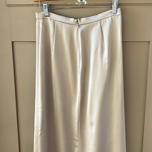 Ralph Lauren Collection New no Tag Sz 6 Ellwood Washed Satin Skirt Beige - Picture 12 of 14